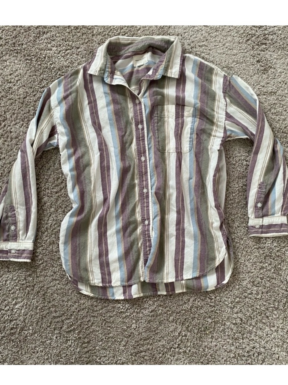 American Eagle Striped Button-Up Shirt